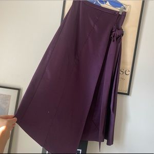 Asos Satin Wrap Midi Skirt